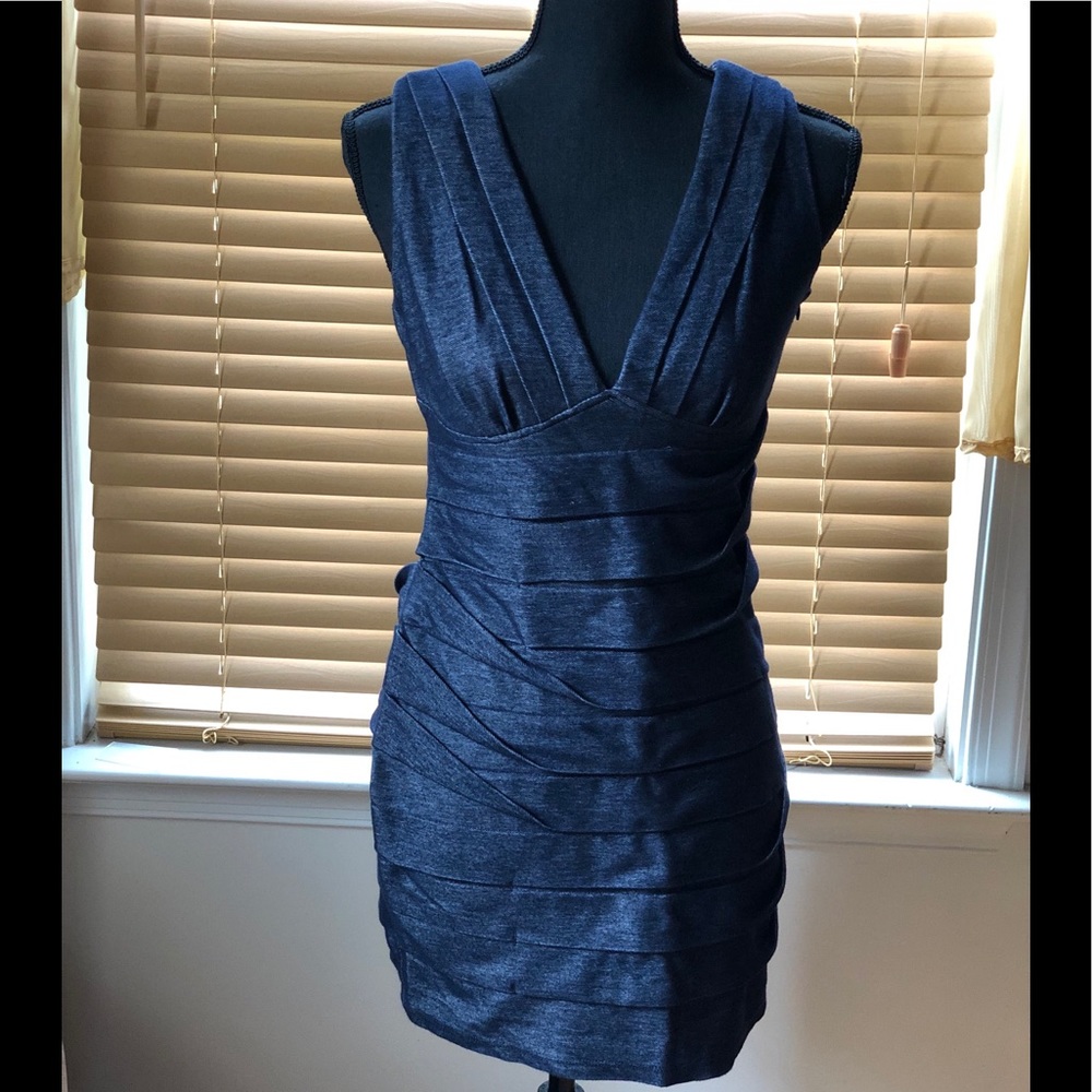 Navy Blue Sleeveless Bodycon